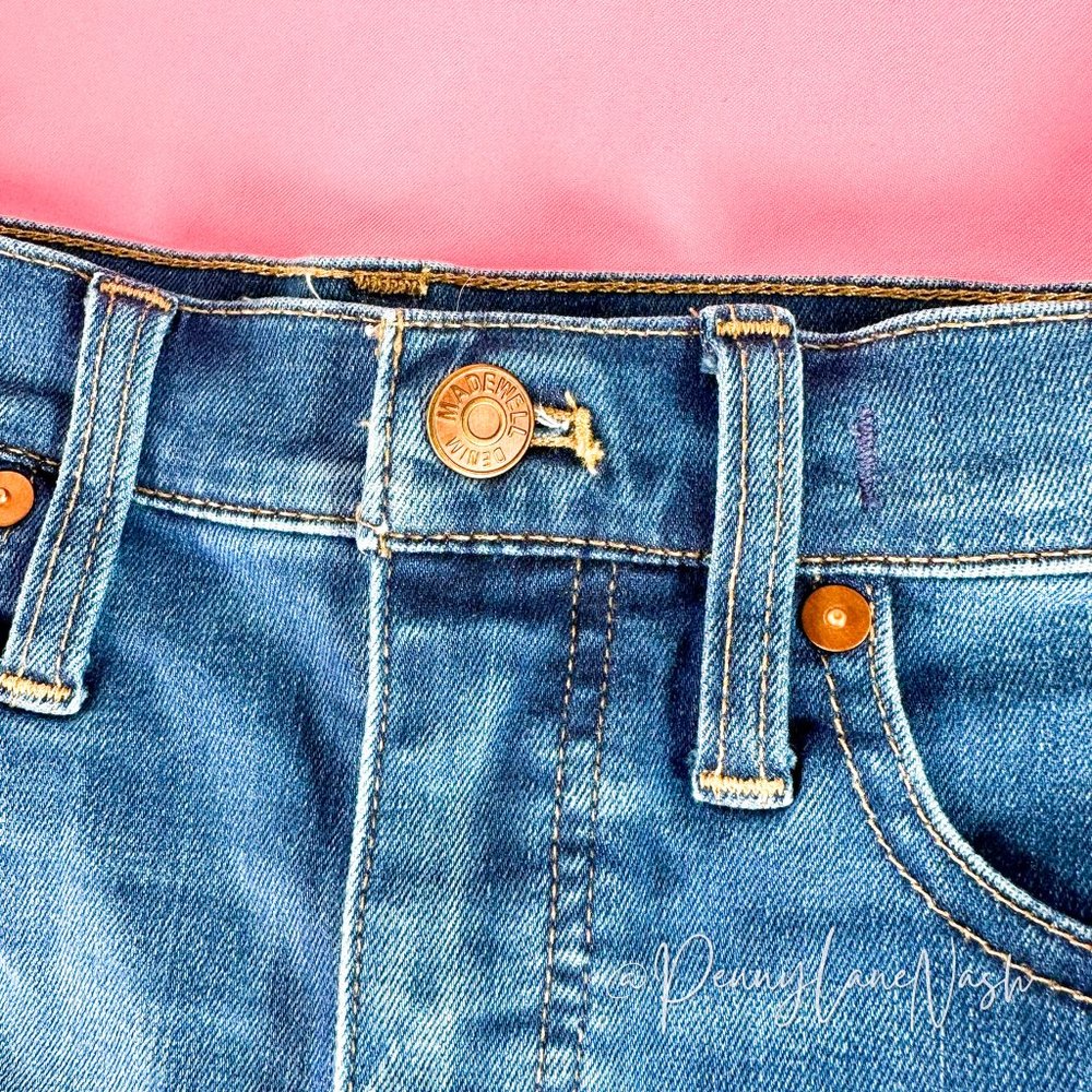 Madewell High Rise Cuffed Denim Cut Off Shorts - Picture 4 of 9